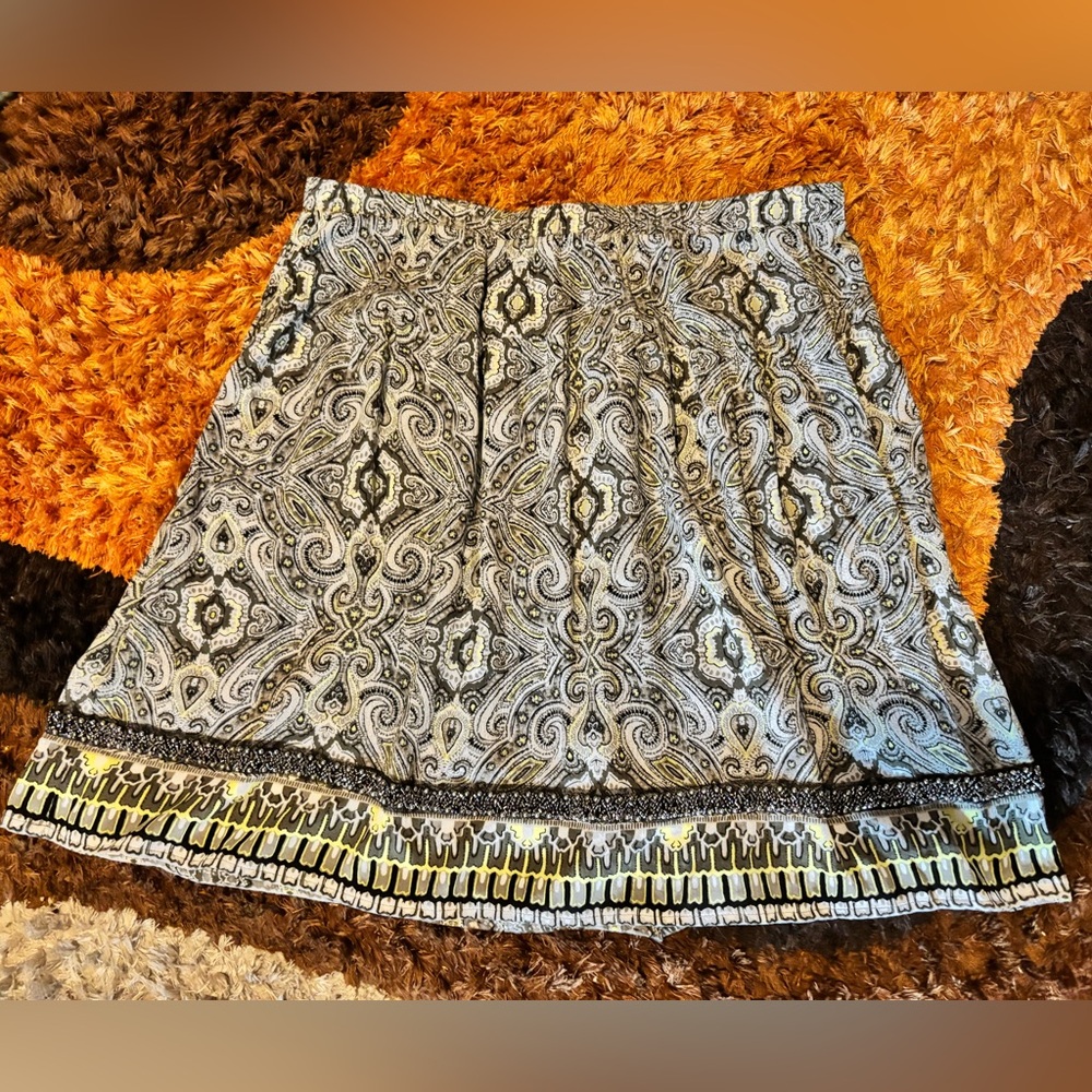 db, Paisley, Beaded, Skirt